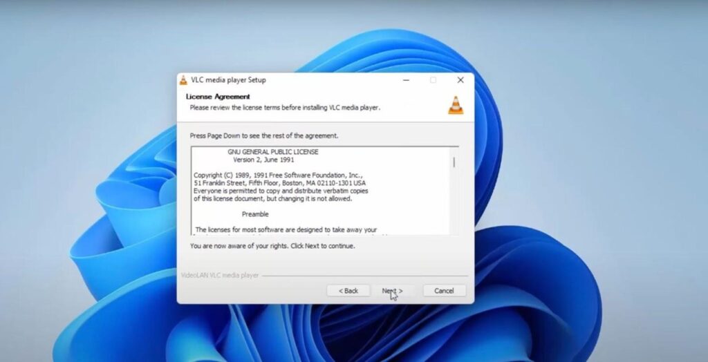 VLC telepítés Windows operációs rendszeren
