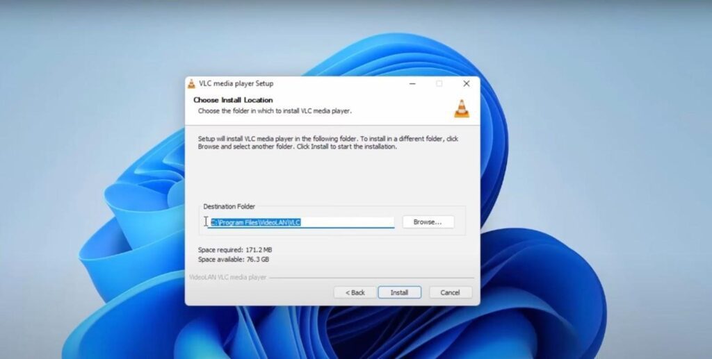 VLC telepítés Windows operációs rendszeren